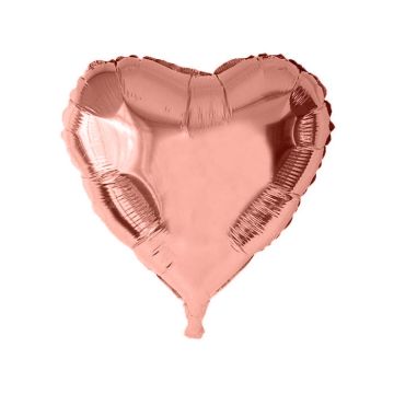 Folieballon Hart Roségoud