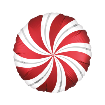 Folieballon Lollipop Rood/Wit