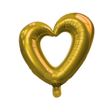 Folieballon Hart Frame Rood - 99x87cm