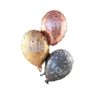 Folieballon - 3 ballonnen - Happy Birthday To You! - 86x110cm 