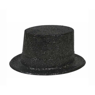Feesthoed Glitter Zwart