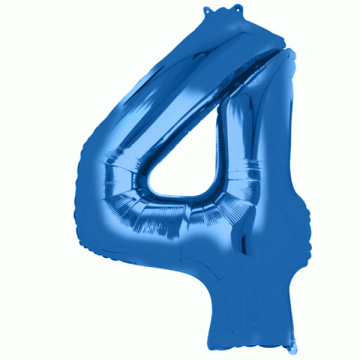 Folie Ballon 4 Blauw XL
