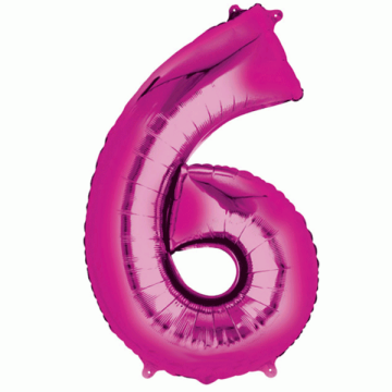 Folie Ballon 6 Roze XL