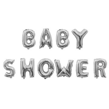 Folieballon Babyshower Zilver