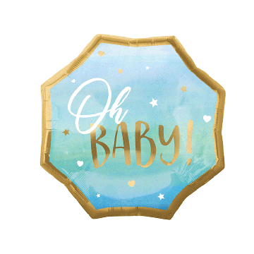 Folieballon Oh Baby! Blauw (55cm) 