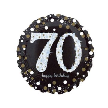 Folieballon 70 Happy Birthday Sparkling