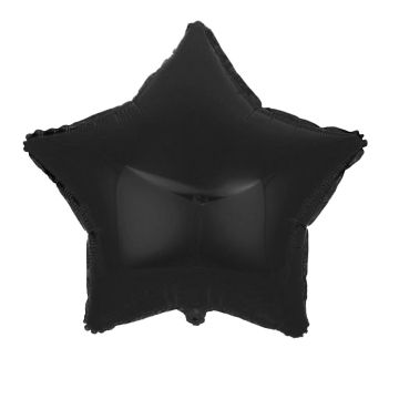 Folieballon Ster Zwart (45cm)