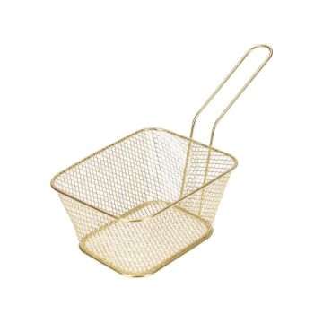 Mini Frituurmandje Groot Goud