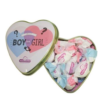 Gender Reveal Snoep Blikje Blauw 