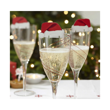 Glasdecoratie Kerstmuts Ginger Ray - 6 x 3,5 cm - 10 stuks