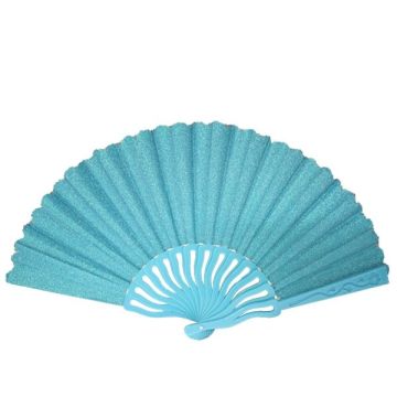 Waaier Shiny Glitter Blauw