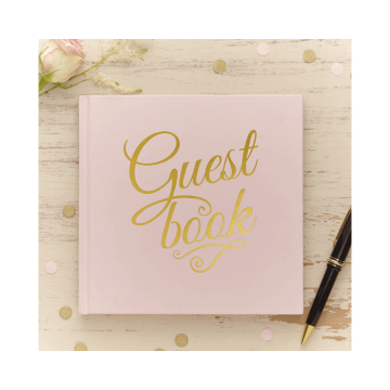 * Gastenboek Pastel Roze & Goud Ginger Ray