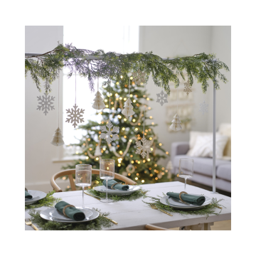 Hangdecoratie Sneeuwvlok & Kerstboom Crème Ginger Ray - 12 stuks