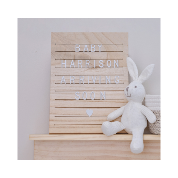 Houten Letterbord met witte letters Ginger Ray