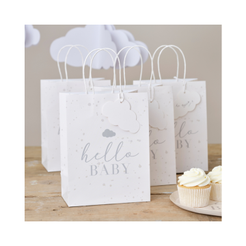 Cadeautasjes Hello Baby Wolkje Ginger Ray (5st)