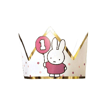 Kroontje Nijntje 1e Verjaardag Roze