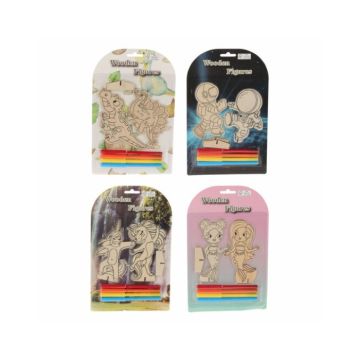 Houten Thema Figuren Kleurset
