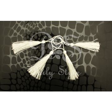 Decoratie Kwastjes Wit