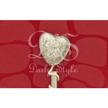 Decoratie Hart Zilver