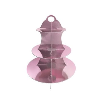 Kartonnen Étagère Metallic Roze