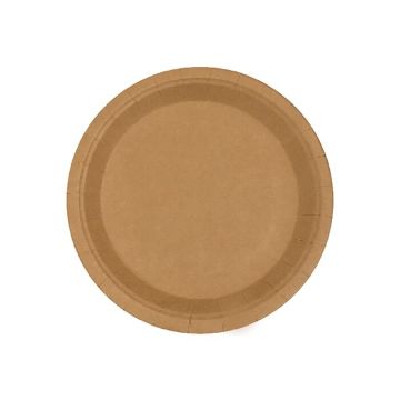 Kartonnen Bordjes Kraft 18cm (20st)