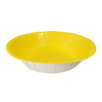 Kartonnen Kommen 18cm Geel (20st) 