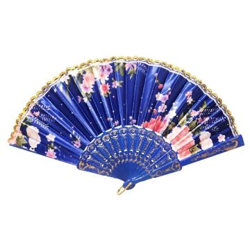 Waaier Bloemen Donkerblauw