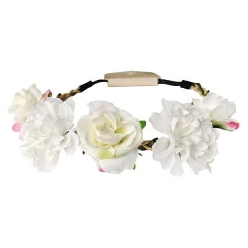 Haarband Bloemen Wit