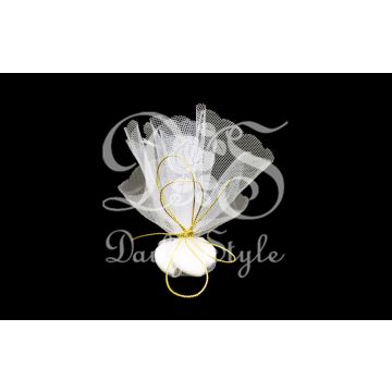 Tule Rondjes Kaal Ø24cm Wit