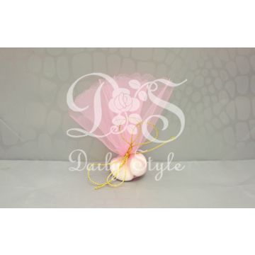 Tule Rondjes Kaal Ø24cm Roze