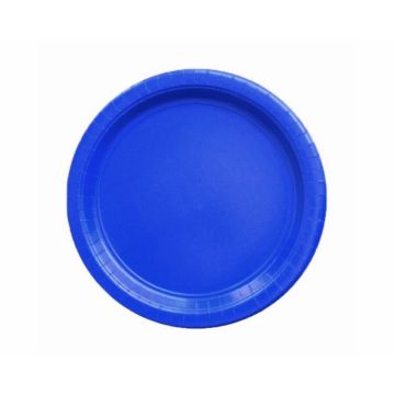 Kartonnen Bordjes Donkerblauw - 18cm - 20 stuks