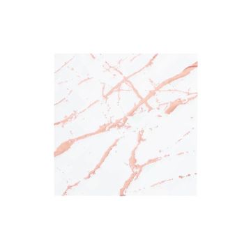 Servetten Marble Wit/Roségoud (20st) 