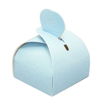 Vouwdoos Hart Relief Blauw