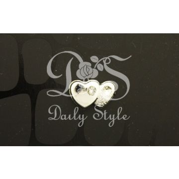 Decoratie Duo Hart Zilver