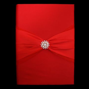 Gastenboek 'Laura' XL Rood