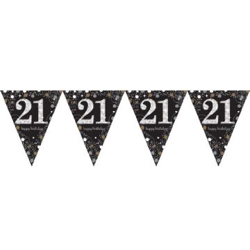 Vlaggenlijn 21 Happy Birthday Sparkling 