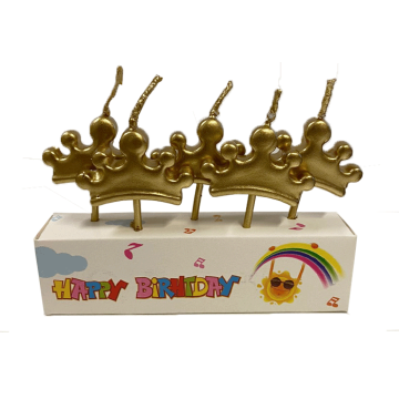 Kaarsjes Kroontje Goud (5st)