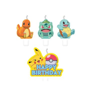 Kaarsjes Pokemon (4st)