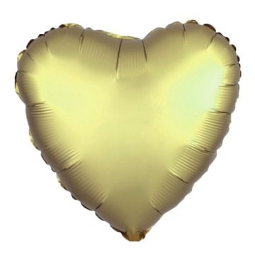 Folieballon Hart Matte Goud