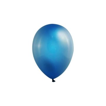 Mini Metallic Ballonnen Donkerblauw - 11cm - 20 stuks