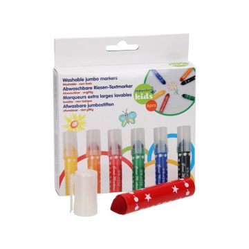 Uitwasbare Jumbostiften (6st) 