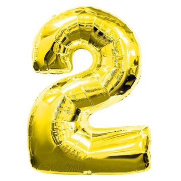 Folie Ballon 2 Goud 43cm