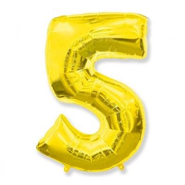 Folie Ballon 5 Goud 43cm