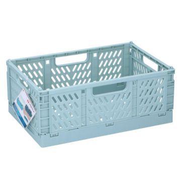 Opvouwbare opbergkrat turquoise