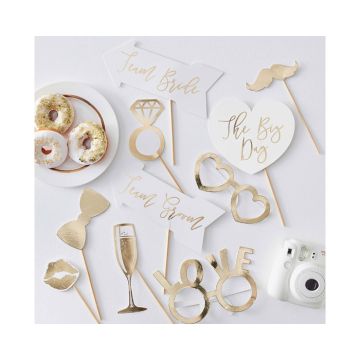 Photobooth Props Gold Wedding Ginger Ray 