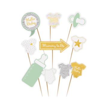 Photobooth Props Hello Baby (10st) 