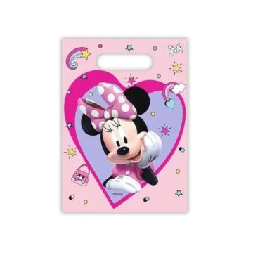 Plastic Uitdeelzakjes Minnie Roze