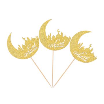 Prikkers Maan Eid Mubarak Goud (12st) 