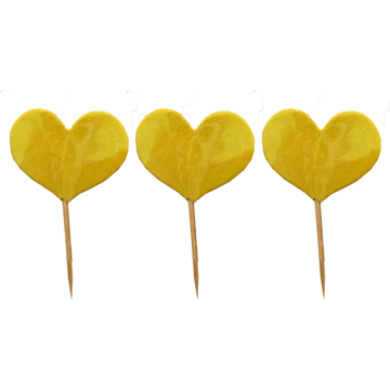 Prikkers Hartjes Glitter Goud (12st)