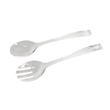 Salade Bestek Transparant (2dlg) 